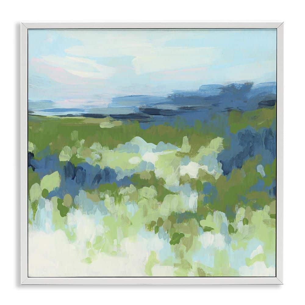 Green & Blue Nature by June Erica Vess White Framed Giclee Art Print Abstract 12 in. x 12 in. price history on PriceWatchPro
