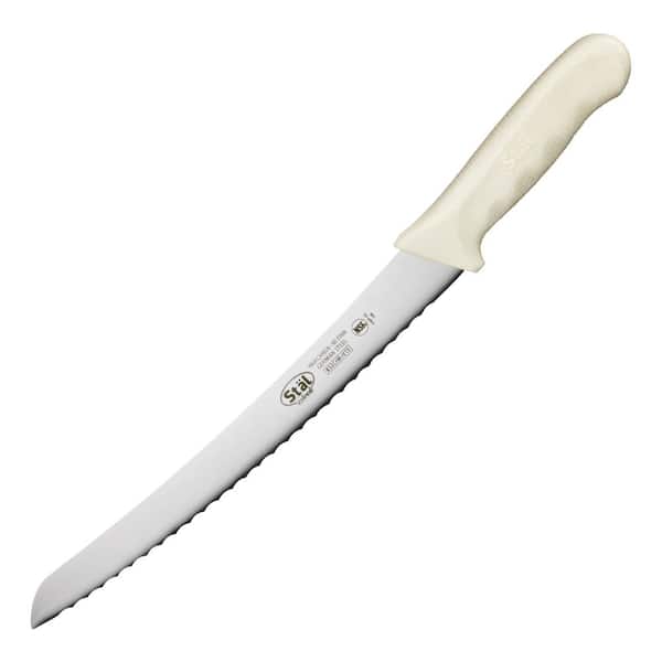 Winco 9.5 in. Stainless Steel Partial Tang Bread Knife