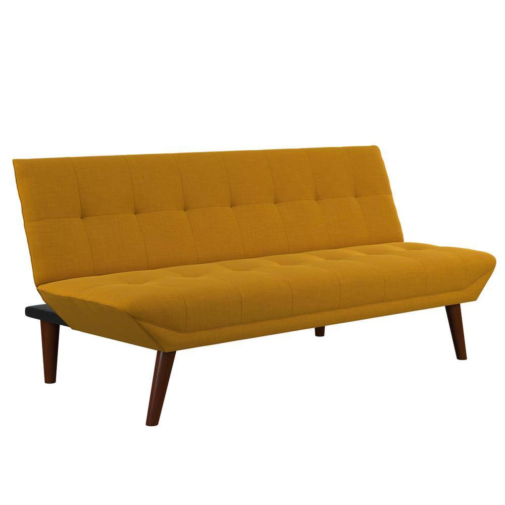 DHP Spencer Mustard Linen Upholstered Futon DE88724