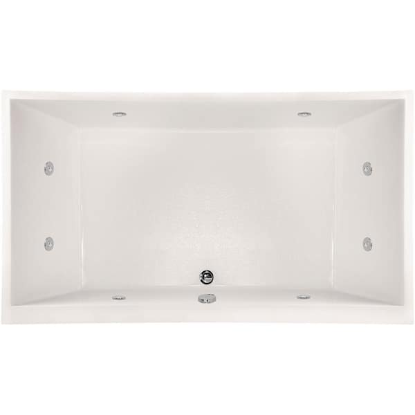 Hydro Systems Eileen 74 in. x 38 in. Rectangular Drop-In Air Bathtub with Center Drain in White
