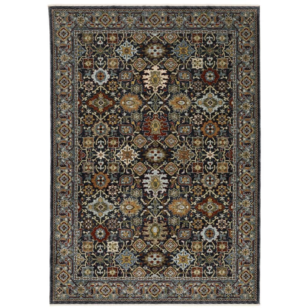 AVERLEY HOME Ambrose Blue/Multi 7 ft. x 10. ft. Traditional Oriental ...