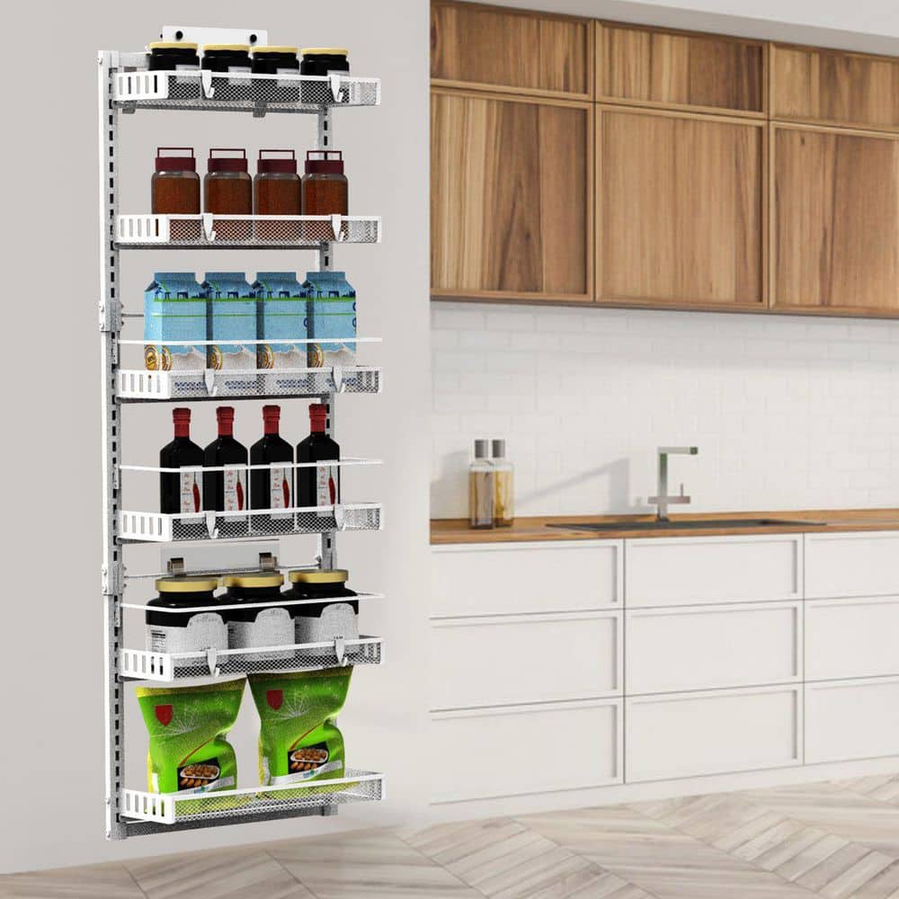 Tahanbath 6 Tier Over Door Pantry Organizer Heavy Duty Carbon Steel ...
