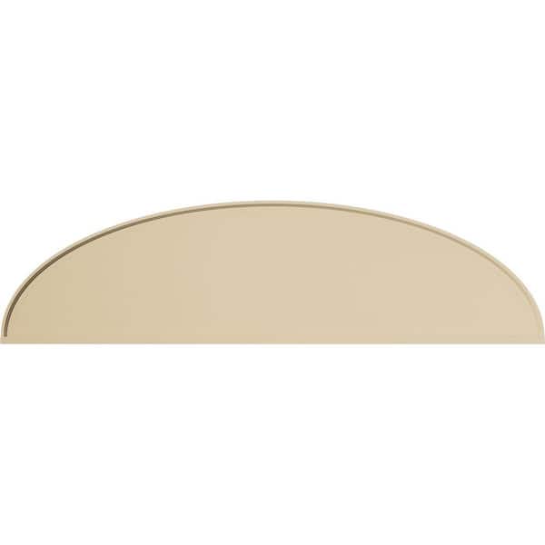 Ekena Millwork 78-in. W x 20-1/2-in. H x 2-in. P Elliptical Smooth Signature Urethane Pediment, Primed Tan