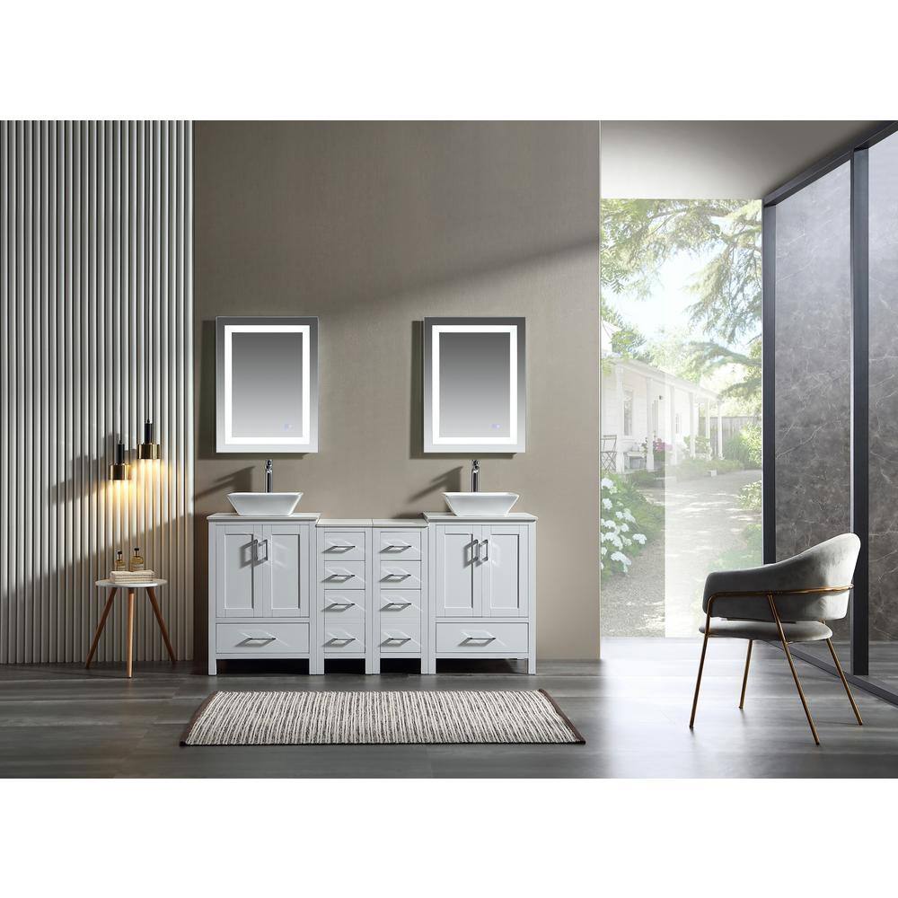 Modland Wilton 72 in. W x 22 in. D x 38.7 in . H Wood Bathroom Vanity