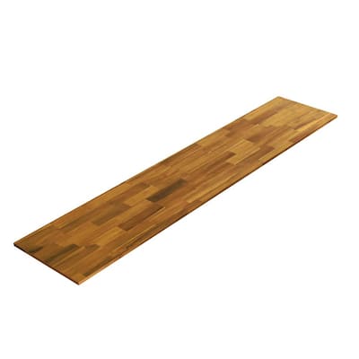3/4 in. x 20 in. x 8 ft. Square Edge Golden Teak Acacia Select Appearance Board
