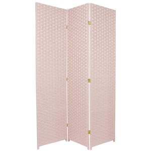 6 ft. Light Pink 3-Panel Room Divider