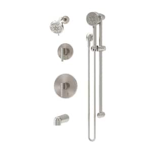 Dia Hydro Mersion Tub and Shower Trim Kit with 2-Handles and Hand Spray (Valve Not Included)