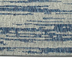 Soleri Collection Navy 2'3" x 7'10" Residential Indoor-Outdoor Runner