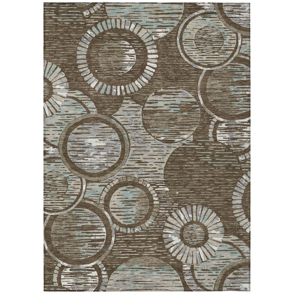 Chantille Machine Washable Indoor/Outdoor Abstract ACN2633 Chocolate 5 ft. x 7 ft. 6 in. Area Rug price history on PriceWatchPro