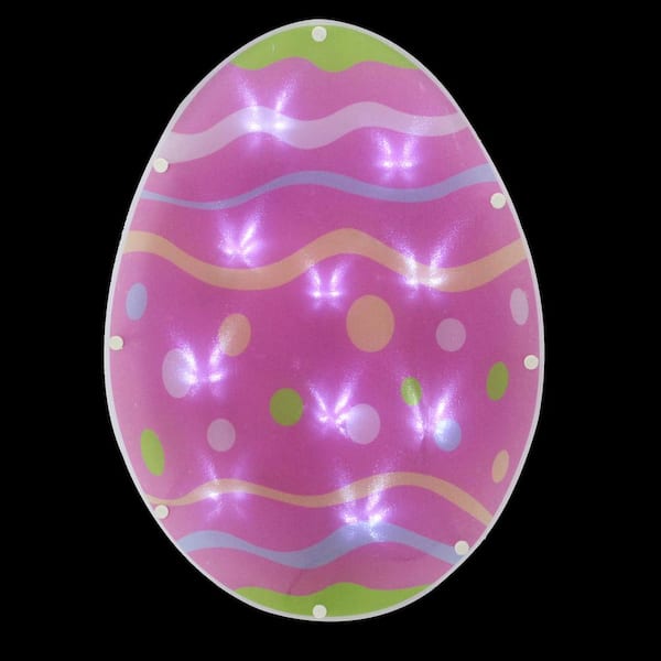 Northlight 14 in. Battery Operated LED Lighted Easter Egg Window Silhouette