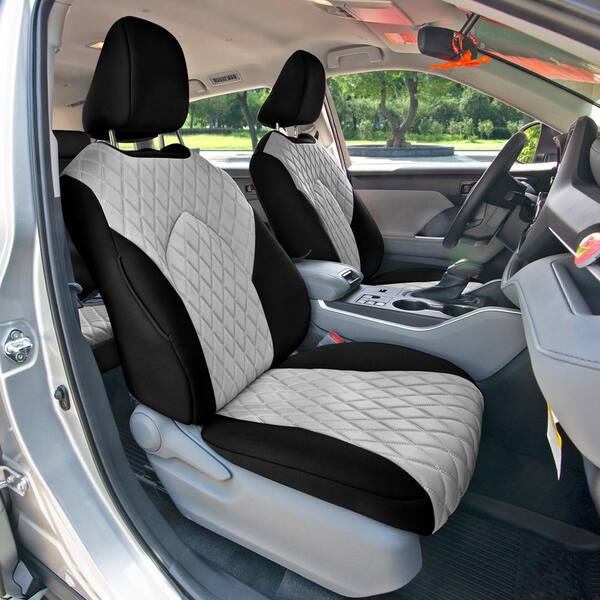 FH Group Neoprene Custom Fit Seat Covers for 2020-2024 Toyota Highlander Gray- Front Set
