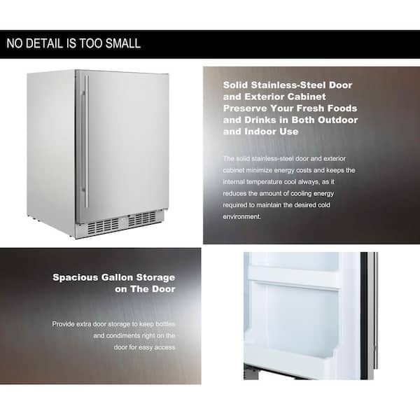 Titan 15 in. 3.4 Cu. ft. Built-In Outdoor Refrigerator in Stainless Steel OD-R15SDSZ01