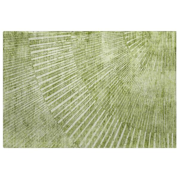 Dream Shag Premium Machine Washable Abstract ADS542 Sage 2 ft. x 3 ft. Accent Rug