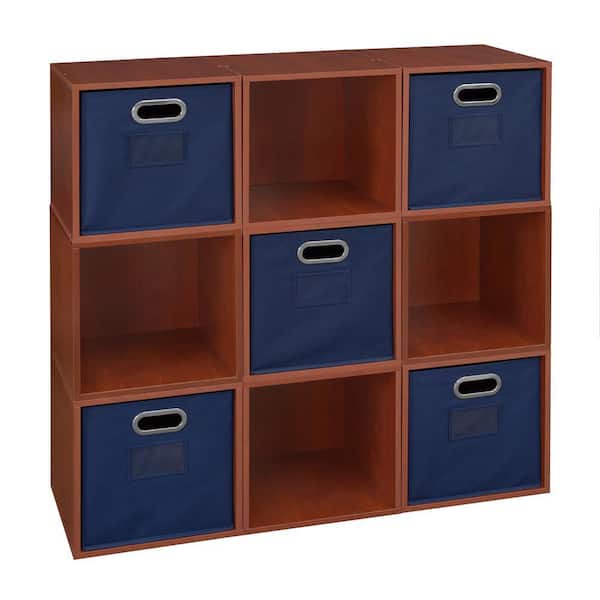 Regency 39 in. H x 39 in. W x 13 in. D Cherry Wood 14-Cube Organizer