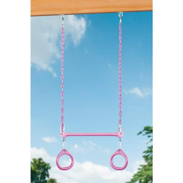  Swing Set Stuff Inc. Commercial Triangle Trapeze Rings with SSS  Logo Sticker Playground Attachment, Pink : Toys & Games