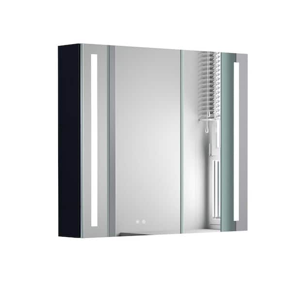 Boosicavelly 30 in. W x 26 in. H Rectangular Glass Medicine Cabinet with Mirror