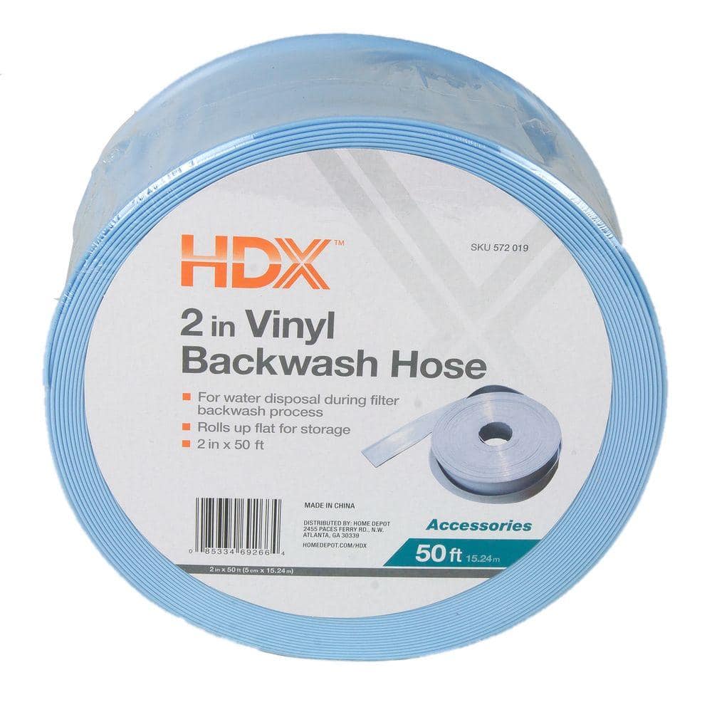 HDX 50 ft. x 2 in. Swimming Pool, Spa, and Hot Tub Backwash Hose 69266 -  The Home Depot