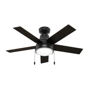 Hunter Aerodyne 52 in. Indoor Matte Black Smart Ceiling Fan with