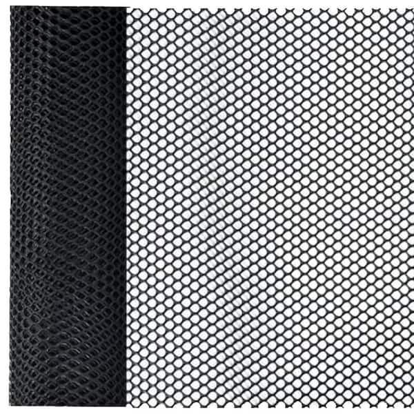 KIWDZFU 15.7 in. x 50 ft. Plastic Wire Mesh Fence Roll Durable Lightweight Non-Toxic Garden Barrier for Chicken Puppy Rabbit