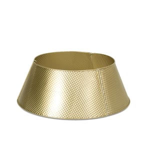 Noble House Hartselle 26 In. Gold Metal Christmas Tree Collar 107663 ...