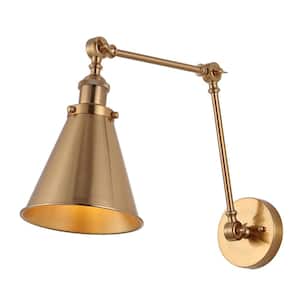 Rover 7 in. Adjustable Arm Metal Brass LED Wall Sconce