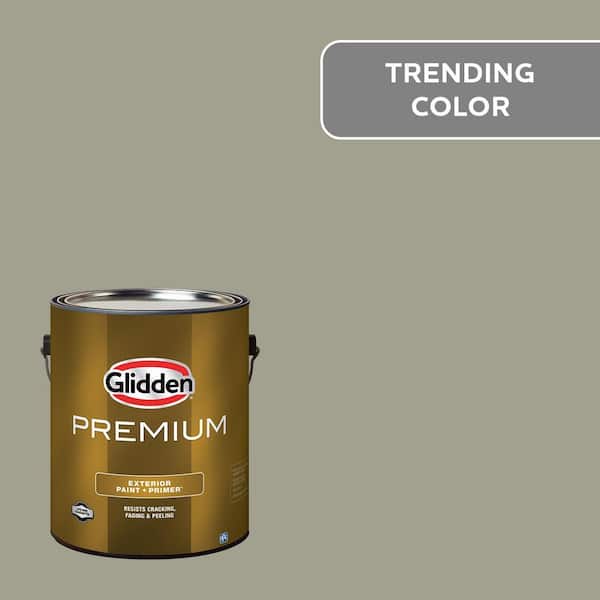 Glidden Premium 1-gal. Smoky Slate PPG1028-4 Satin Exterior Latex Paint