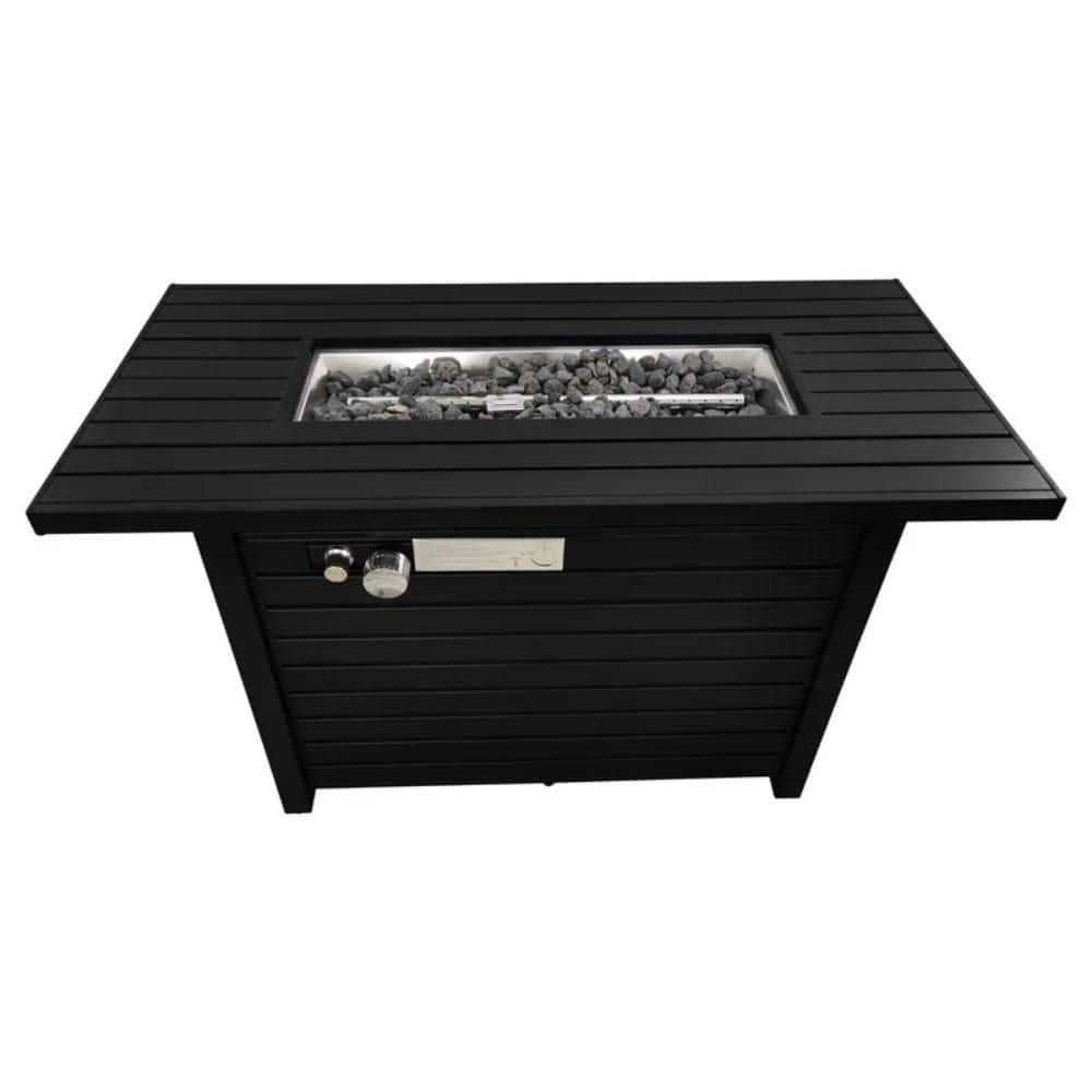 "25"" H x 42"" W Steel Outdoor Fire Pit Table with Lid (Black)" price history on PriceWatchPro