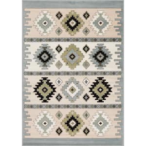 Willow Grey Southwestern 8 ft. x 10 ft. Area Rug