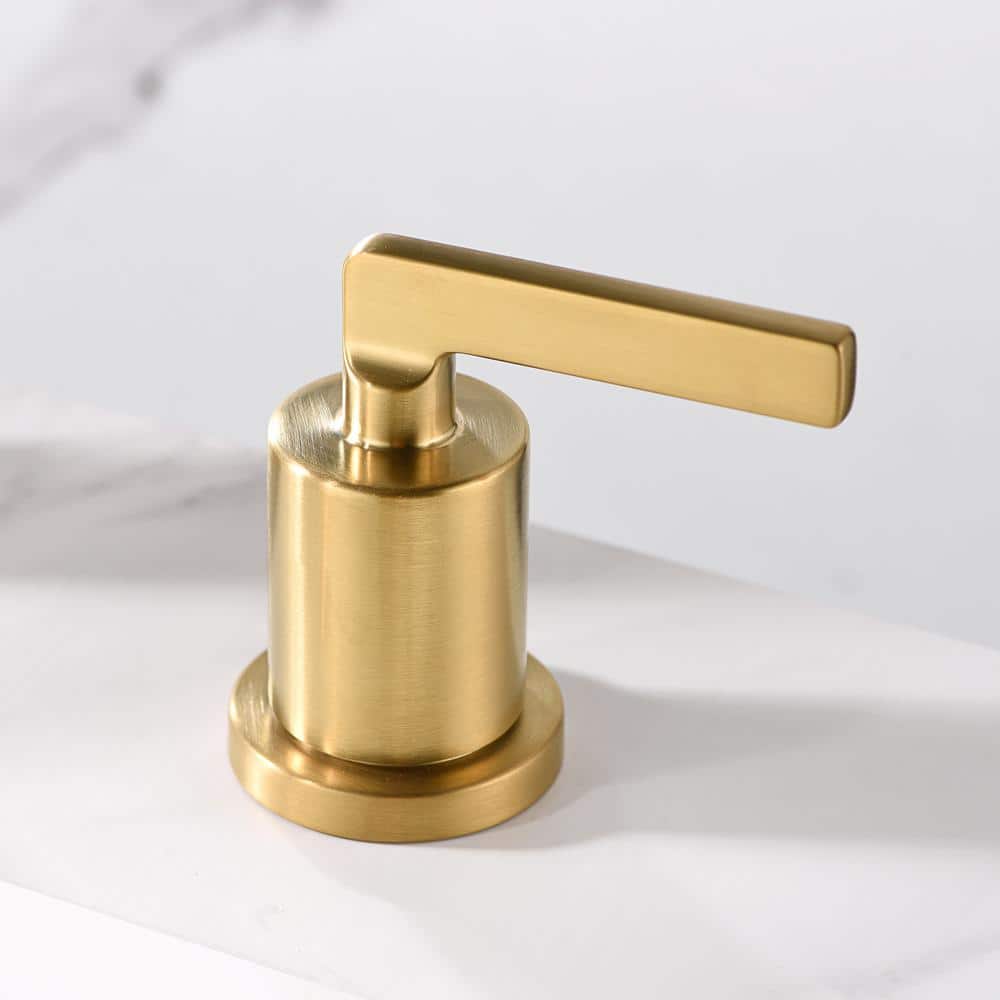 Bronze 2-Handle Widespread Bathroom Faucet with Drain Assembly