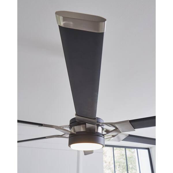 Monte Carlo Loft 62 In Integrated Led Indoor Outdoor Midnight Black Ceiling Fan With Light Kit And Remote Control 6lfr62mbkd The Home Depot Monte Carlo Loft 62 In Integrated Led, Ferguson Lighting Ceiling Fans