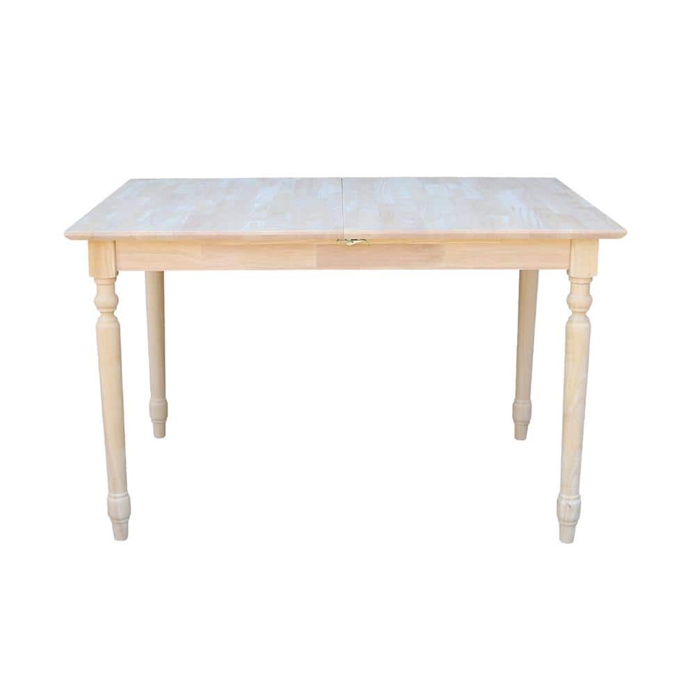 Elegant French Country Style Extendable Dining Table in Unfinished Wood
