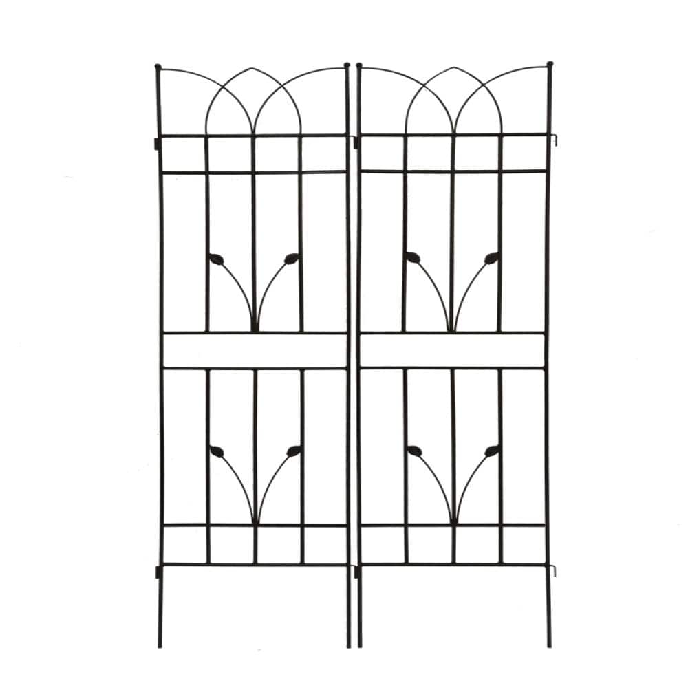 "2 Pack Metal Garden Trellis, 71"" x 17.7"" Rustproof Trellis for Climbing Plants, Outdoor Flower Support, Black" price history on PriceWatchPro