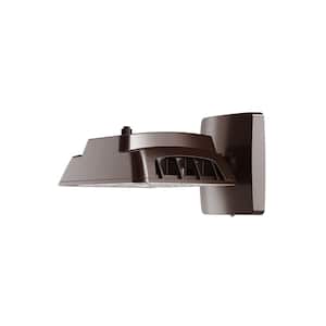 175W Equivalent Bronze Outdoor Integrated LED Commercial Wall Mount Area Light, 4500 Lumens