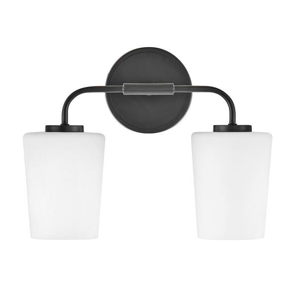 LARK - Kline 14.25 in. 2 Light Black Vanity Light