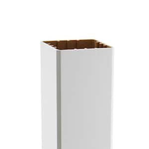 4 in. x 4 in. x 48 in. Classic White Composite Fence Post Sleeve