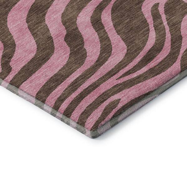 Mayfield Premium Machine Washable Abstract AMF1043 Brown 2 ft. x 3 ft. Area Rug