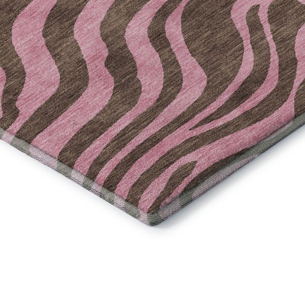 Mayfield Premium Machine Washable Abstract AMF1043 Brown 9 ft. x 12 ft. Area Rug