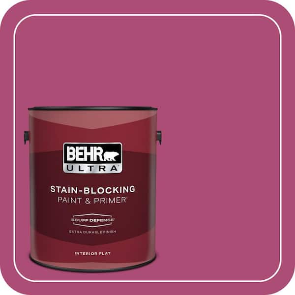 BEHR ULTRA 1 gal. #100B-7 Hot Pink Extra Durable Flat Interior Paint & Primer