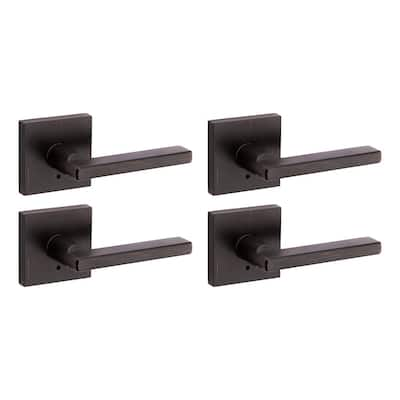 Kwikset Halifax Square Venetian Bronze Keyed Entry Door Handle ...