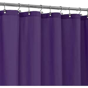 72 in. W x 72 in. L Waterproof Fabric Shower Curtain in Purple