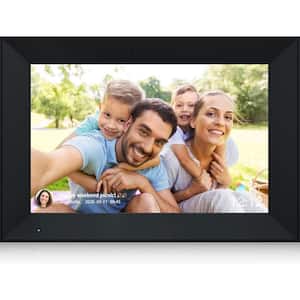 10.1 in. Digital Photo Frame with 16GB Storage in Black, WiFi Picture IPS HD Touch Screen for Photos and Video