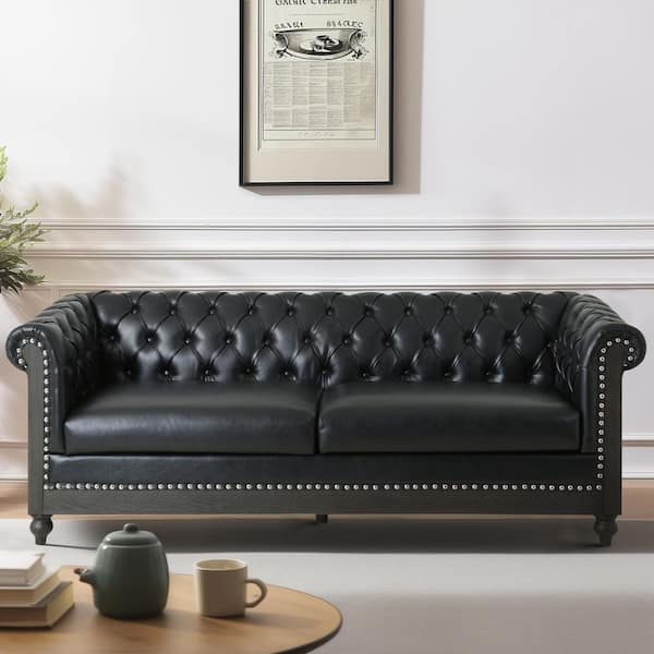 CHRISTOPHER KNIGHT HOME Retro Style 79 in. W Rolled Arm Faux