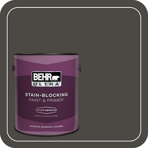 BEHR ULTRA 1 gal. #PPU24-01 Black Mocha Extra Durable Eggshell Enamel Interior Paint & Primer