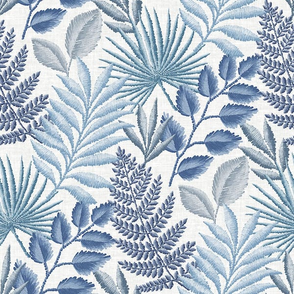 Palomas Blue Botanical Strippable Wallpaper (Covers 60.8 sq. ft.)