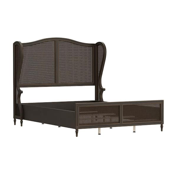 Hillsdale Furniture Sausalito Bronze Queen Wood and Cane Bed