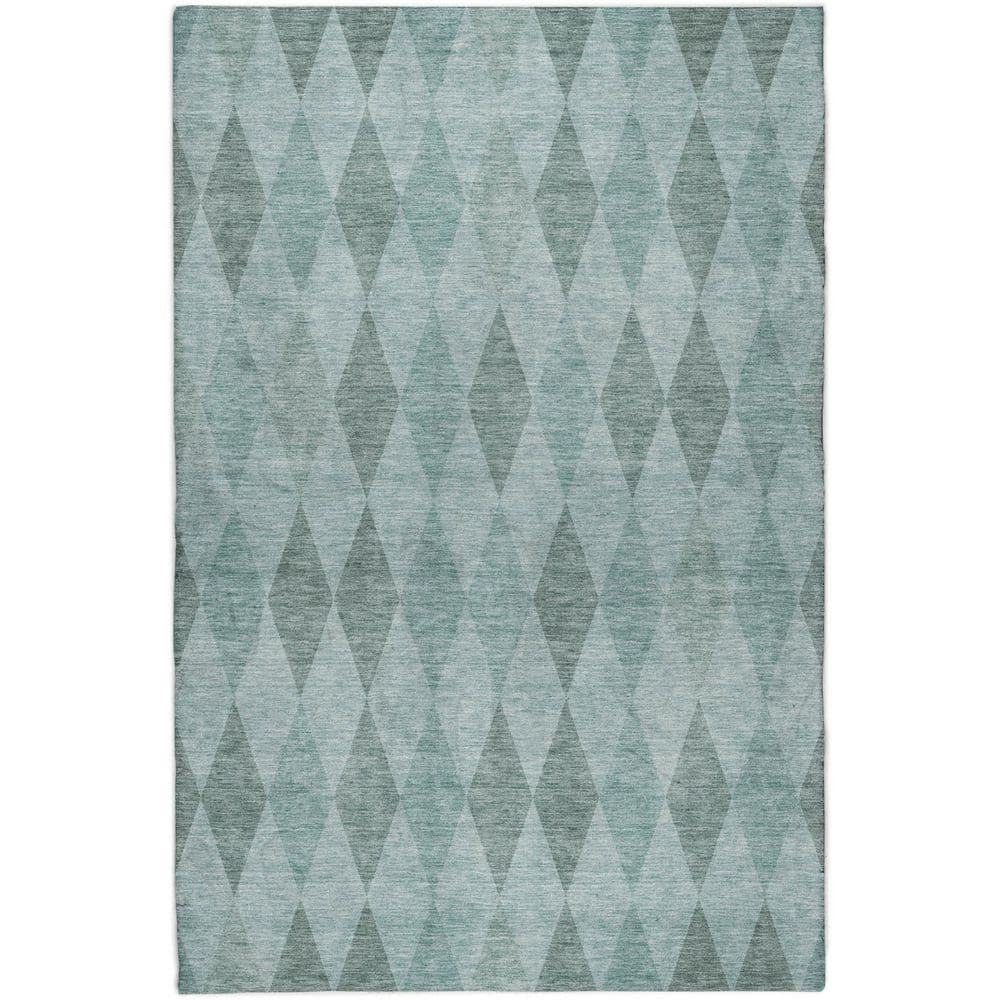 Dream Shag Premium Machine Washable Abstract ADS561 Teal 3 ft. x 5 ft. Area Rug price history on PriceWatchPro