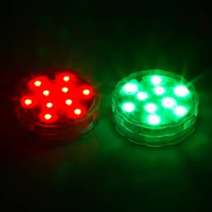 Disc Golf Frisbee Remote Controlled Multi-Color LED Lights for Disc Golf Basket, Small Remote Size (Set of 2)