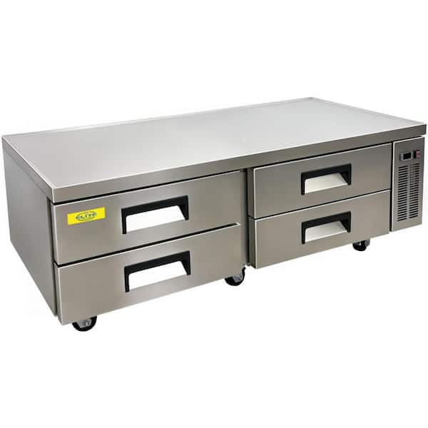 72.5 in. 47 cu. ft. Commercial NSF Refrigerated 4-Drawers Chefs Base EB72 Stainless