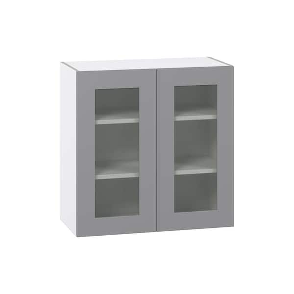 J COLLECTION Bristol Painted Slate Gray Shaker Assembled Wall Kitchen Cabinet with 2 Doors (30 in. W x 30 in. H x 14 in. D)