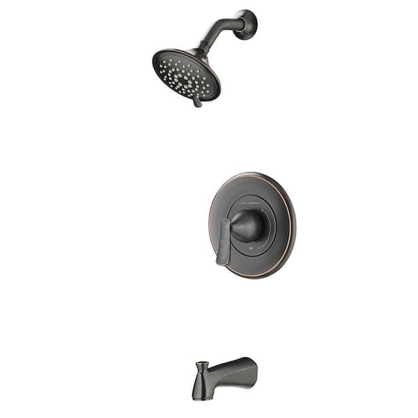 Chatfield Single-Handle 3-Spray Tub and Shower Faucet and Two Single Hole Bathroom Faucets Set in Legacy Bronze